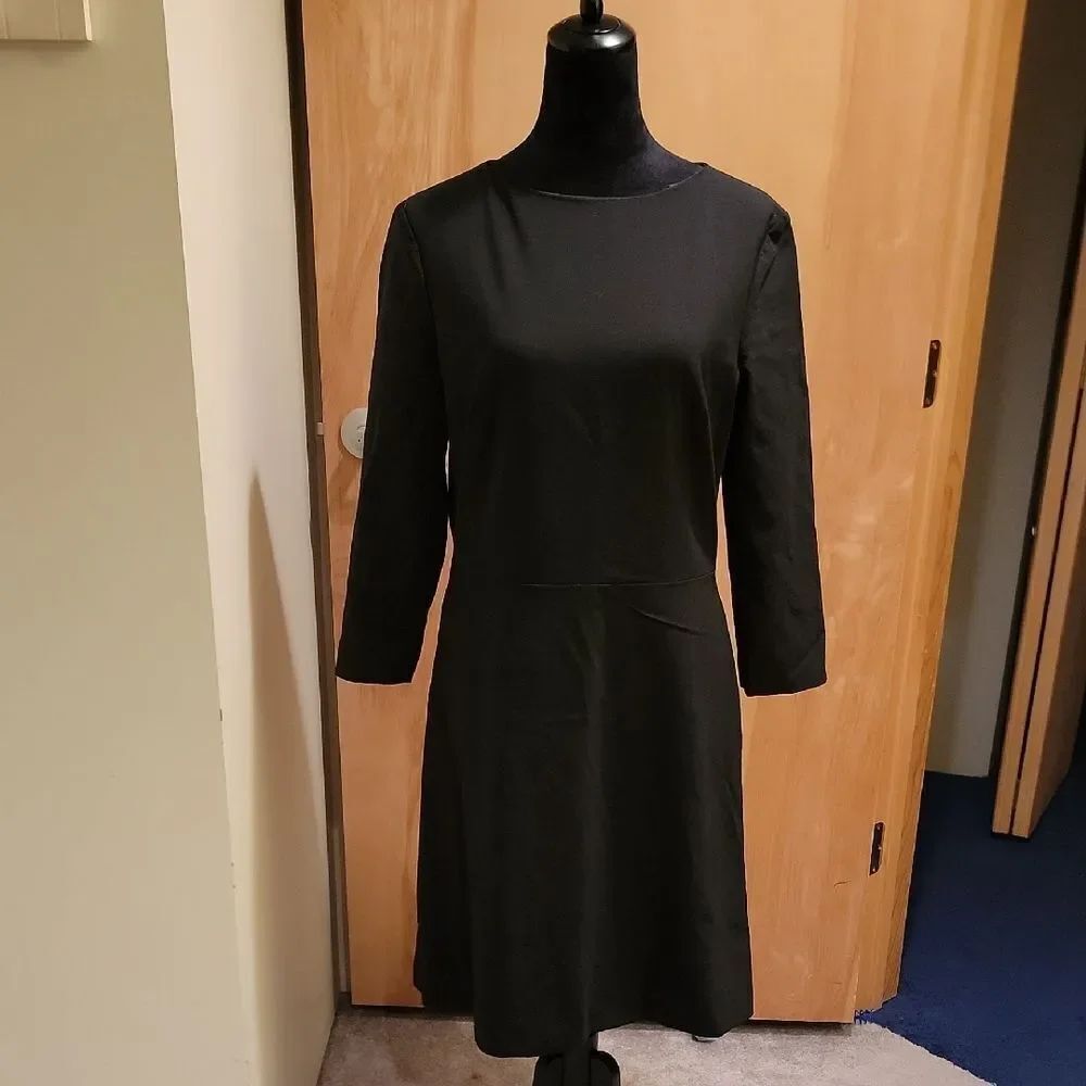 Theory Black 3/4 Sleeve Dress Sz 12
